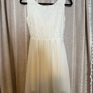 Elegant White Lace Dress